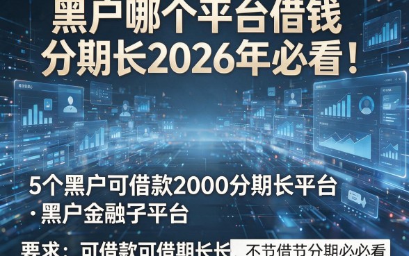 黑户哪个平台借钱分期长2026年必看!盘点5个黑户可借款2000分期长平台