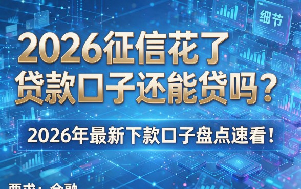 2026征信花了贷款口子还能贷吗？2026年最新下款口子盘点速看！