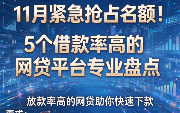 11月紧急抢占名额!5个借款率高的网贷平台专业盘点,放款率高的网贷助你快速下款