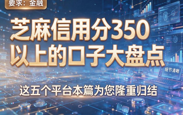 芝麻信用分350以上的口子大盘点,这五个平台本篇为您隆重归结!