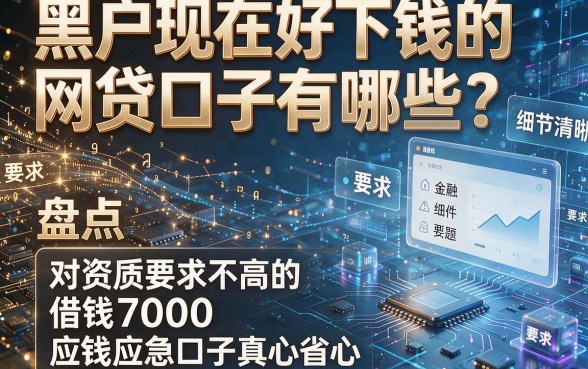 黑户现在好下钱的网贷口子有哪些?盘点五个对资质要求不高的借钱7000应急口子真心省心
