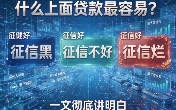 征信黑、征信不好、征信烂,什么上面贷款最容易?一文彻底讲明白