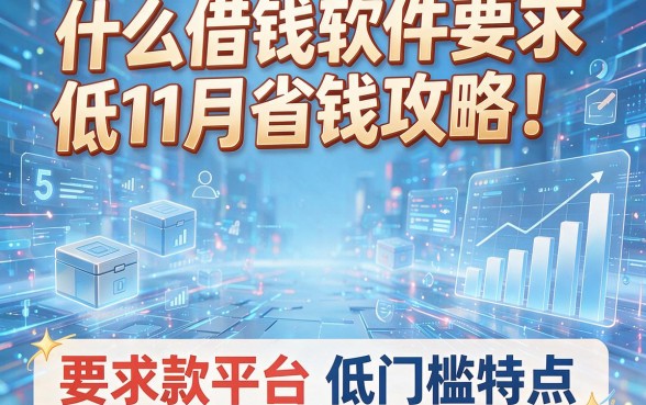 什么借钱软件要求低11月省钱攻略!揭秘5个借款平台低门槛特点