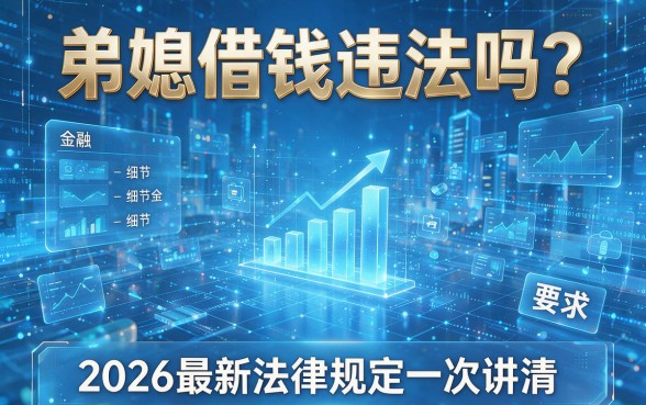 弟媳借钱违法吗？2026最新法律规定一次讲清
