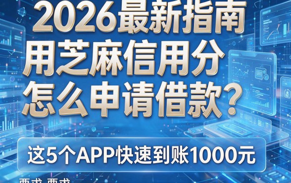 2026最新指南:用芝麻信用分怎么申请借款?这5个APP快速到账1000元