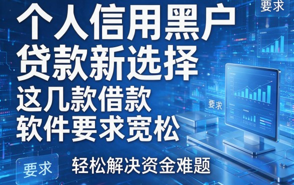个人信用黑户贷款新选择:这几款借款软件要求宽松,轻松解决资金难题