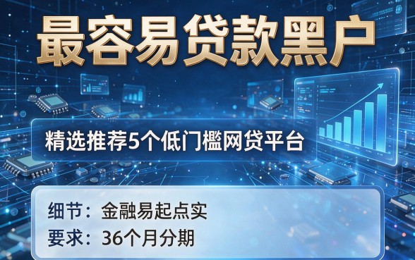 最容易贷款黑户,精选推荐5个低门槛网贷平台36个月分期
