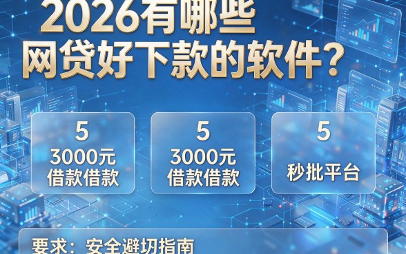 2026有哪些网贷好下款的软件?实测5个3000元借款秒批平台,附安全避坑指南!
