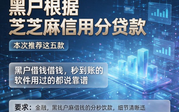 黑户根据芝麻信用分贷款,本次推荐这五款黑户借钱秒到账的软件用过的都说靠谱
