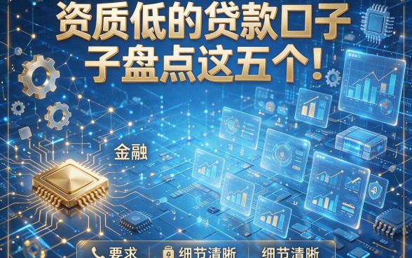 资质低的贷款口子盘点这五个!本篇为您详细解析!