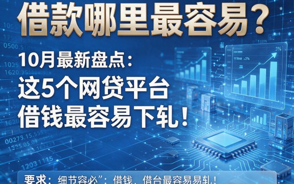 借款哪里最容易？10月最新盘点：这5个网贷平台借钱最容易下款！