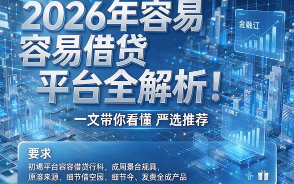 2026年容易借贷平台全解析！一文带你看懂严选推荐
