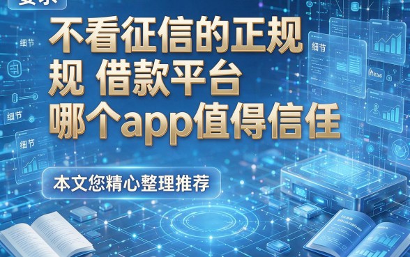 不看征信的正规借款平台哪个app值得信任，本文为您精心整理推荐！