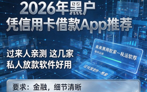 2026年黑户凭信用卡借款App推荐:过来人亲测这几家私人放款软件好用