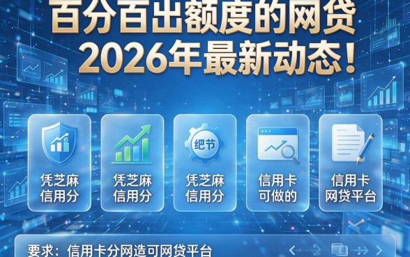 百分百出额度的网贷2026年最新动态！附带五个凭芝麻信用分和信用卡可做的网贷平台