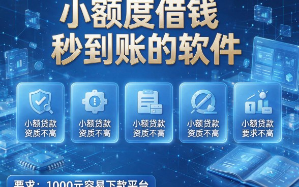 小额度借钱秒到账的软件,盘点五个小额贷款对资质要求不高1000元容易下款平台