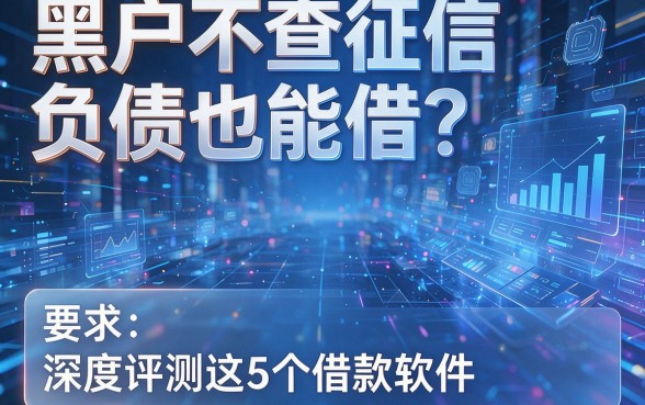黑户不查征信负债也能借?深度评测这5个借款软件!