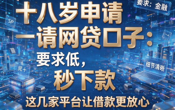 十八岁申请网贷口子:要求低、秒下款,这几家平台让借款更放心