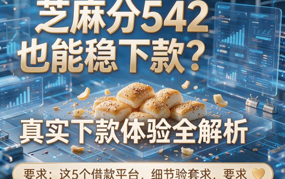 芝麻分542也能稳下款?这5个借款平台真实下款体验全解析
