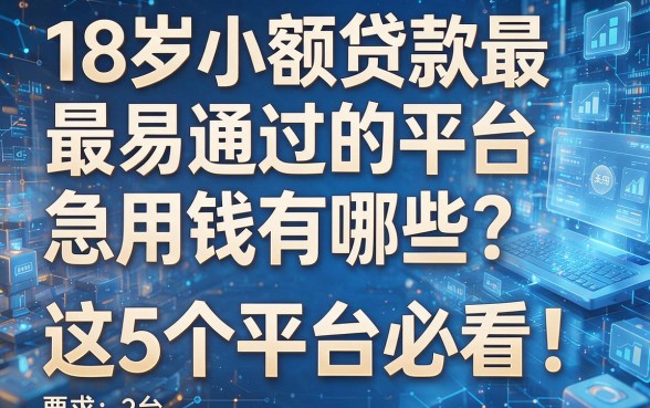 18岁小额贷款最易通过的平台急用钱有哪些？这5个平台必看！