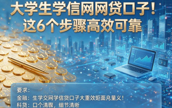 大学生学信网网贷口子这6个步骤高效可靠,本文为您详细解析!