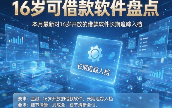 16岁可借款软件盘点:本月最新对16岁开放的借款软件长期追踪入档