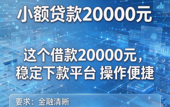 小额贷款20000元,这五个借款20000元稳定下款平台操作便捷