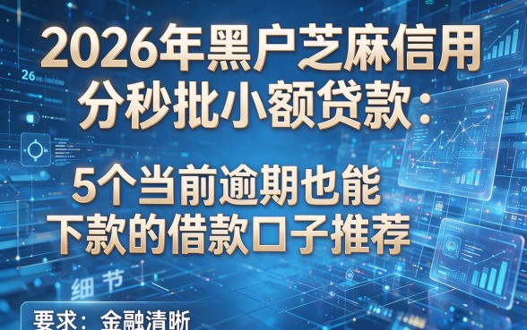 2026年黑户芝麻信用分秒批小额贷款:5个当前逾期也能下款的借款口子推荐