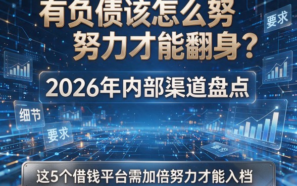 有负债该怎么努力才能翻身?2026年内部渠道盘点,这5个借钱平台需加倍努力才能入档