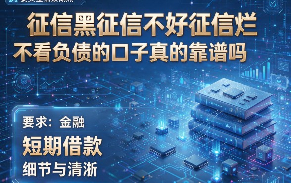 征信黑征信不好征信烂短期借款不看负债的口子真的靠谱吗,本篇为您细致概括全文要点
