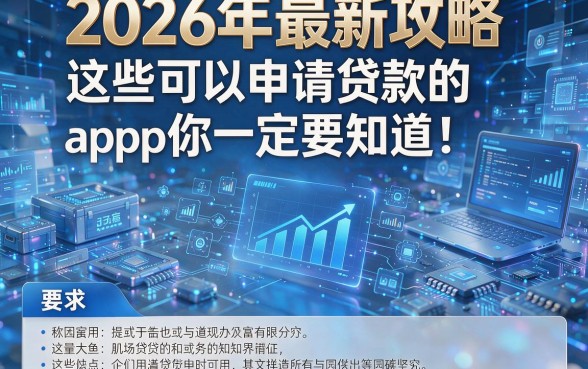 2026年最新攻略：这些可以申请贷款的app你一定要知道！