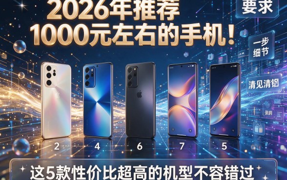 2026年推荐1000元左右的手机!这5款性价比超高的机型不容错过