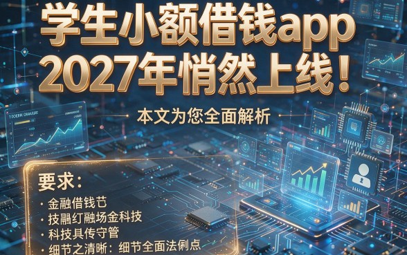 学生小额借钱app2027年悄然上线!本文为您全面解析!