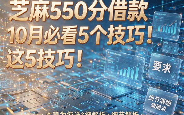 芝麻550分借款10月必看这5个技巧!本篇为您详细解析!