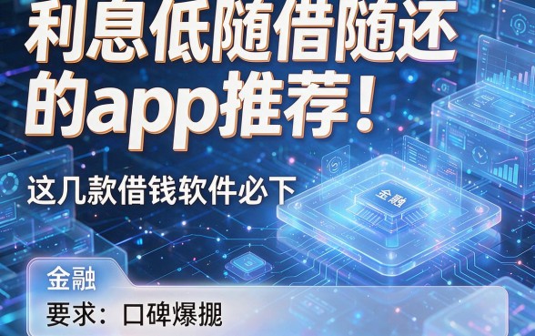 利息低随借随还的app推荐!这几款借钱软件必下,口碑爆棚