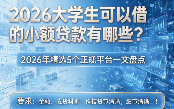 2026大学生可以借的小额贷款有哪些?2026年精选5个正规平台一文盘点!
