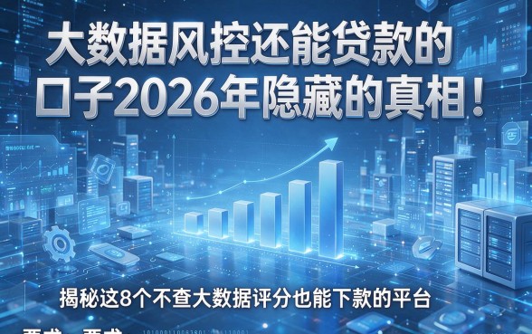 大数据风控还能贷款的口子2026年隐藏的真相!揭秘这8个不查大数据评分也能下款的平台