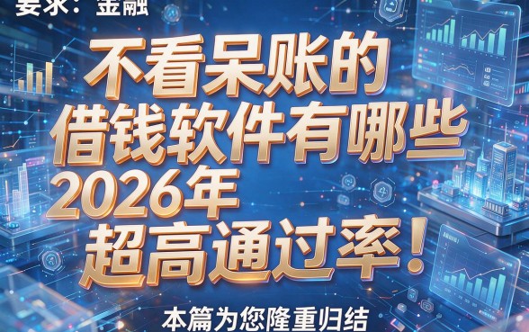 不看呆账的借钱软件有哪些2026年超高通过率!本篇为您隆重归结!