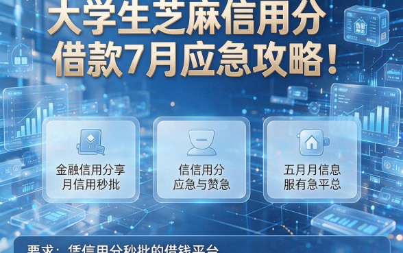 大学生芝麻信用分借款7月应急攻略！汇总五个凭信用分秒批的借钱平台