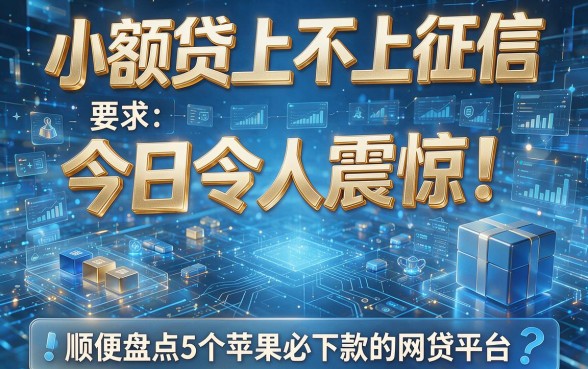 小额贷上不上征信今日令人震惊!顺便盘点5个苹果必下款的网贷平台