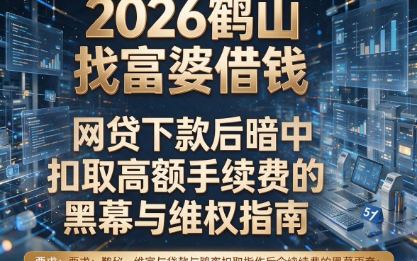 2026鹤山找富婆借钱,揭秘5个网贷下款后暗中扣取高额手续费的黑幕与维权指南