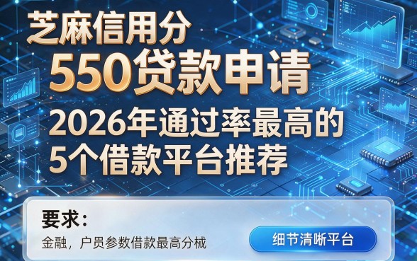芝麻信用分550贷款申请:2026年通过率最高的5个借款平台推荐!