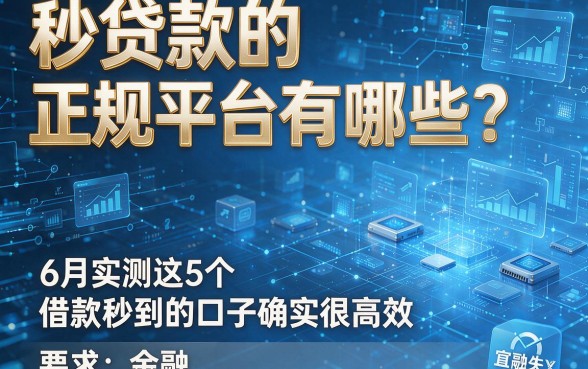 秒贷款的正规平台有哪些?6月实测这5个借款秒到的口子确实很高效
