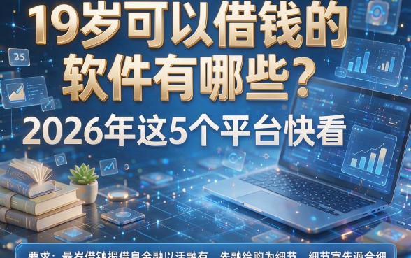 19岁可以借钱的软件有哪些?2026年这5个平台快看,本篇为您细致介绍!