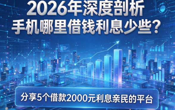 2026年深度剖析:手机哪里借钱利息少些?分享5个借款2000元利息亲民的平台