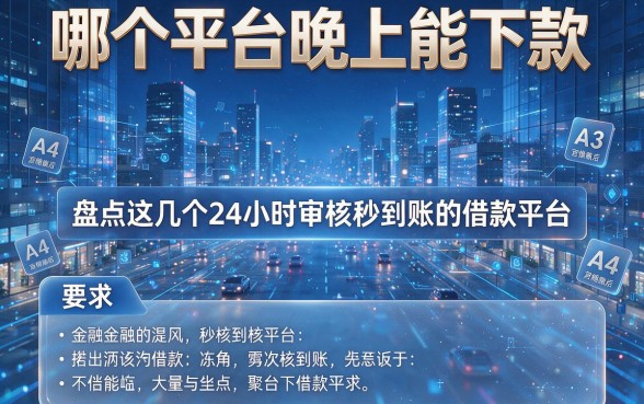 哪个平台晚上能下款,盘点这几个24小时审核秒到账的借款平台