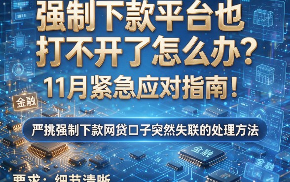 强制下款平台也打不开了怎么办？11月紧急应对指南！严挑强制下款网贷口子突然失联的处理方法