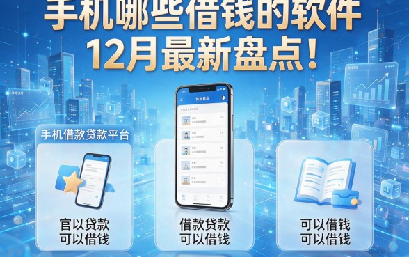 手机哪些借钱的软件12月最新盘点!整理这5个手机借款贷款平台可以借钱
