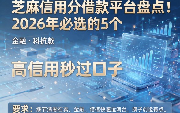 芝麻信用分借款平台盘点:2026年必选的5个高信用秒过口子