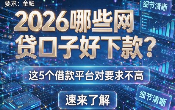 2026哪些网贷口子好下款？这5个借款平台对要求不高，速来了解！
